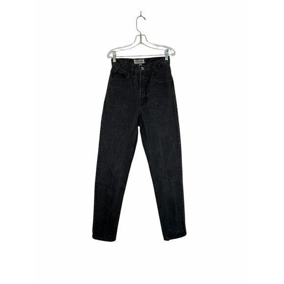 Vintage Guess Jeans USA High Rise Tapered Black Denim Jeans Women’s Size 27 Made - Picture 3 of 6